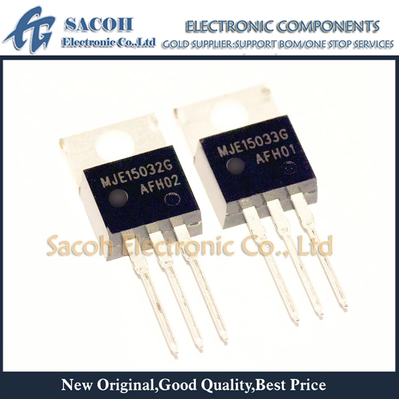 

New Original 5Pairs(10PCS) MJE15033G MJE15033 + MJE15032G MJE15032 TO-220 SILICON POWER TRANSISTORS