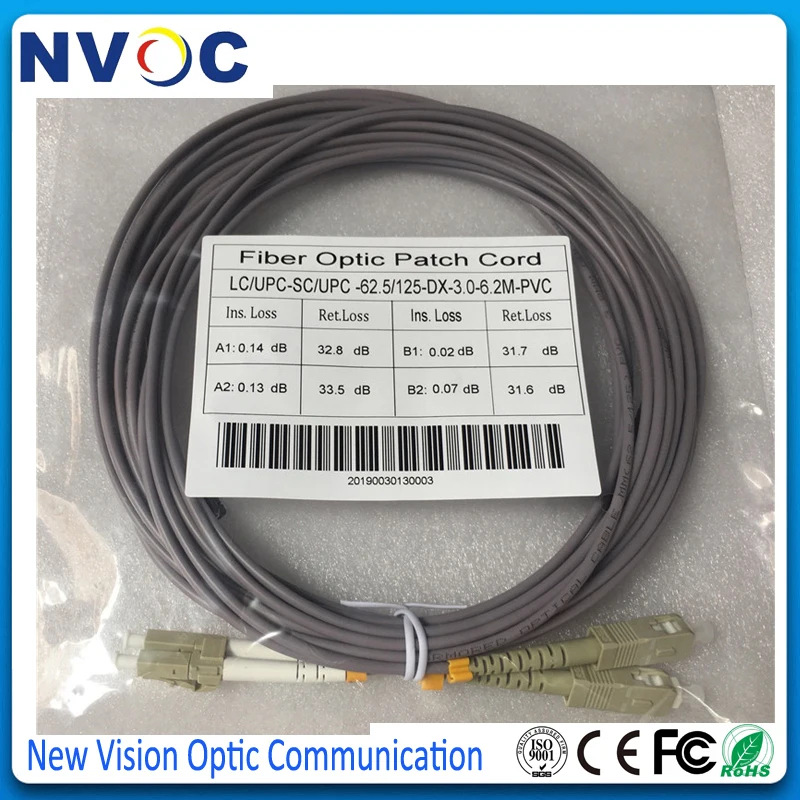 Бесплатная доставка LC/UPC SC/UPC DX мм 6 м бронированный патч корд LC SC многомодовый OM1 62