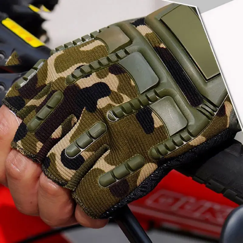 Тактические полупальцевые перчатки военные спортивные туристические