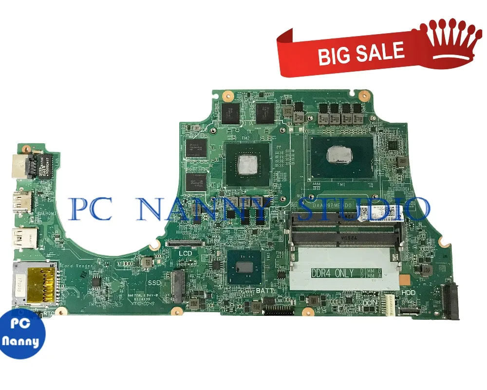 PCNANNY 0318DK 318DK для Inspiron 5577 материнская плата DA0R05MB8D2 i5 7300HQ DAAM9BMBAD0 протестирована|Материнские платы ноутбуков| |