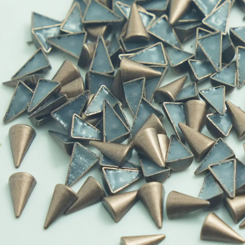 Bullet Rivet Hot-Fix Spike Studs Painted Brass Brass/Gun Metal/Gold Metal Spikes Close-End Spake For Clothes SINUAN | Дом и сад