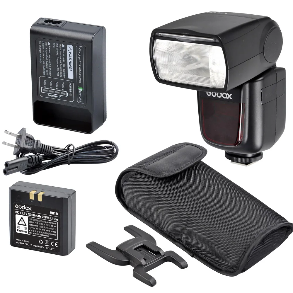 Godox Винг V850II Камера вспышки Speedlite с 2000 мАч литий ионный Батарея 5600 К +/ 200 для Canon nikon