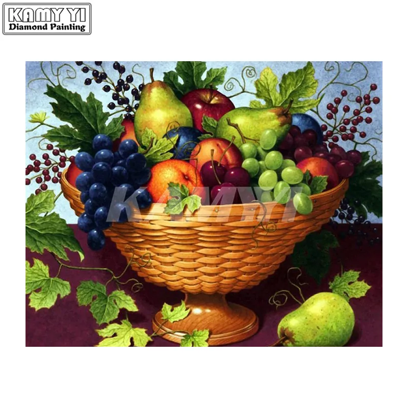 Алмазная 5D Вышивка сделай сам натюрморт фрукты алмазная живопись вышивка