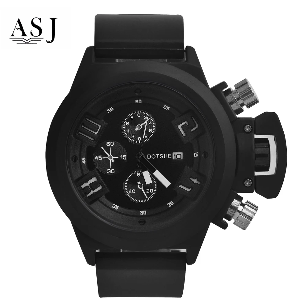 ASJ Брендовые мужские часы спортивные водонепроницаемые наручные Relogio Masculino PU