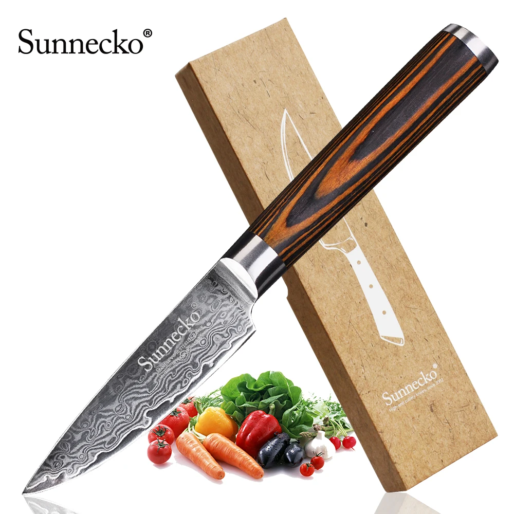 Нож для фруктов SUNNECKO VG10 3 5 дюйма японские ножи из стали| |