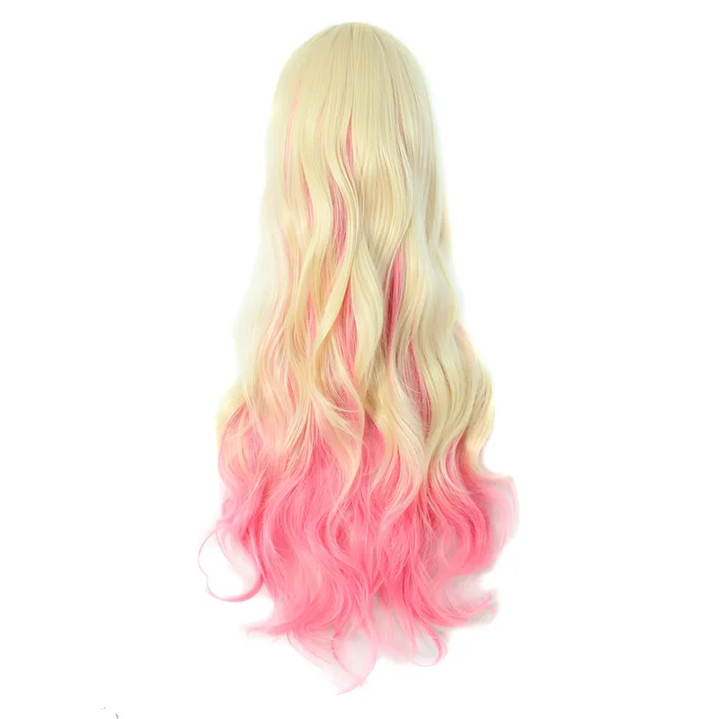 1B/27HL MapofBeauty 70 см длинные парики для женщин Ombre цвет радуги розовый синий синтетические волосы косплей парик термостойкие поддельные волосы Pelucas - Цвет: 1B/27HL