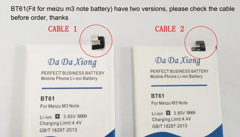 Высококачественный сменный аккумулятор 5300 мАч BT61 для Meizu M3 Note L681H L-версия