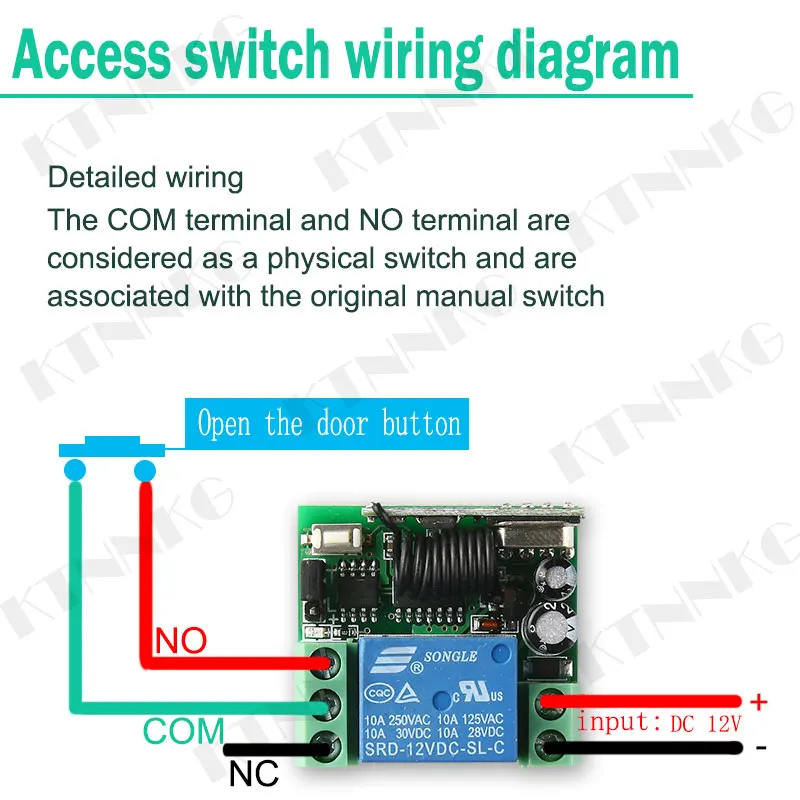 1 банда RF DC12V433Mhz беспроводной пульт дистанционного управления переключатель