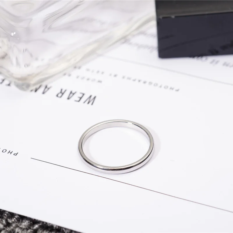 Гладкое кольцо YUN RUO для женщин мужчин свадьбы розовое золото серебро нержавеющая