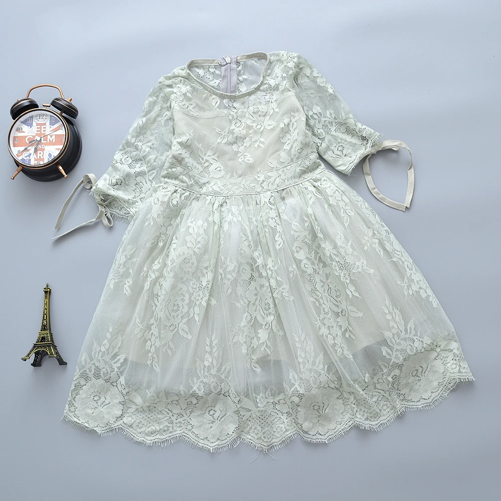 Princess 2019 Summer girls dress with sheer lace top tutu Korean style celebrity children kids clothes For Age 2-7T | Детская одежда и
