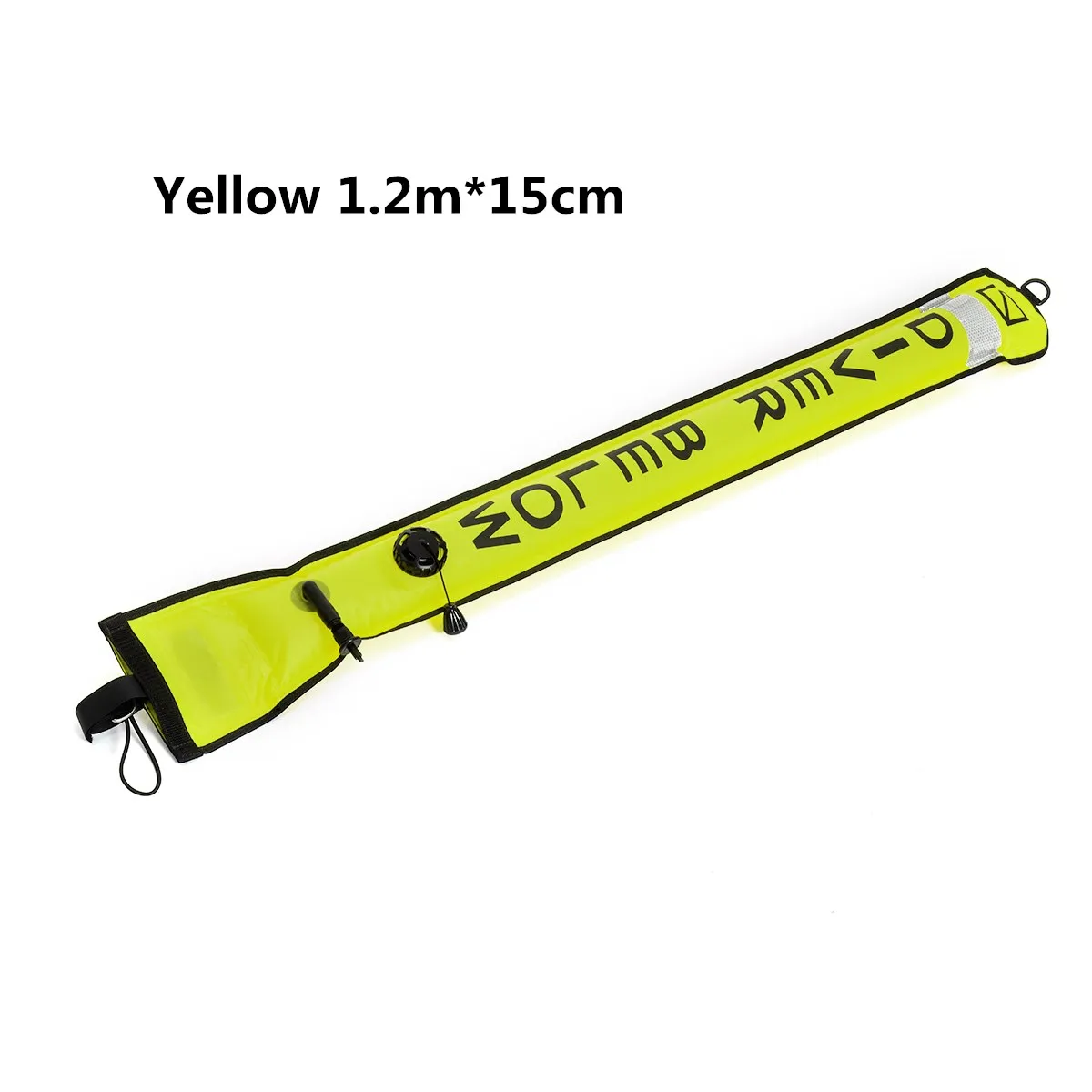 1.2mx15cm yellow Дайвинг SMB 1 m 1,2 м 1,8 м красочные видимость безопасности надувные Дайвинг SMB поверхности маркер сигнала аксессуары для буев - Цвет: 1.2mx15cm yellow