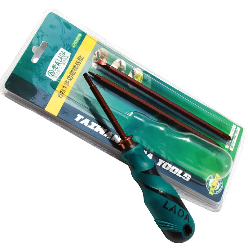 LAOA 6 in1 Double End Screwdriver Flat Phillips Screw Driver Utility Tool Hand Tools with Magnetism | Инструменты