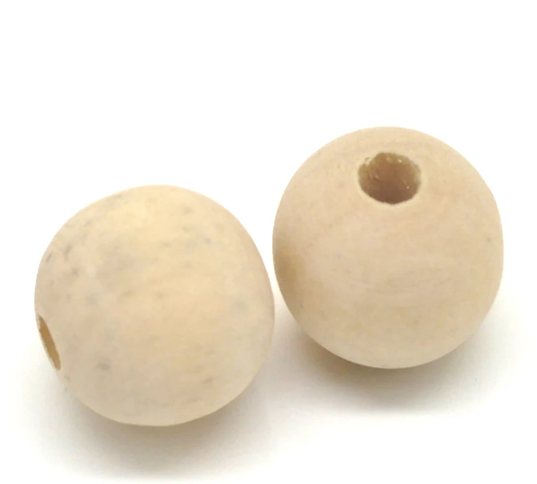 Деревянные шарики LASPERAL 100 шт. бисер из натурального дерева для поделок своими