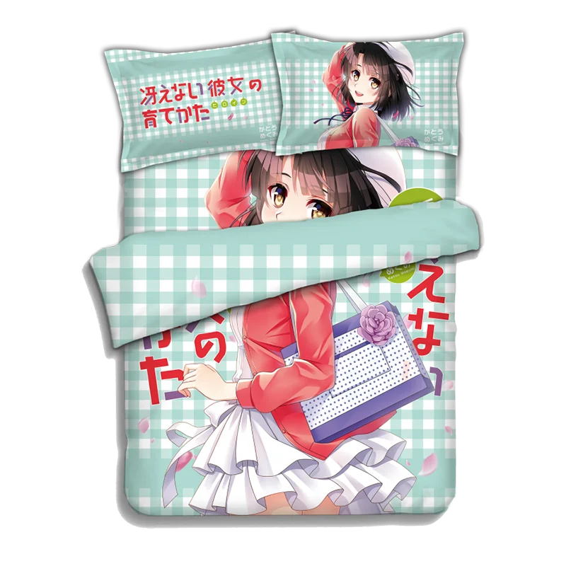

4 шт., постельное белье с принтом аниме Saenai Heroine no Sodatekata Katou Megumi