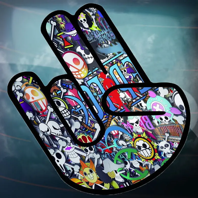 Мультфильм Стикеры бомба автомобиля ноутбук винил Обёрточная бумага лист с