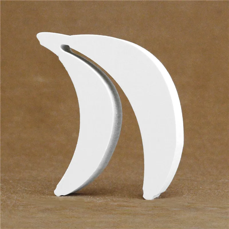 Banana Diy Freestanding thick 15MM Wood Wooden Letters White Alphabet Wedding Birthday Party Home Decorations Personalised Name Design - Цвет: Banana