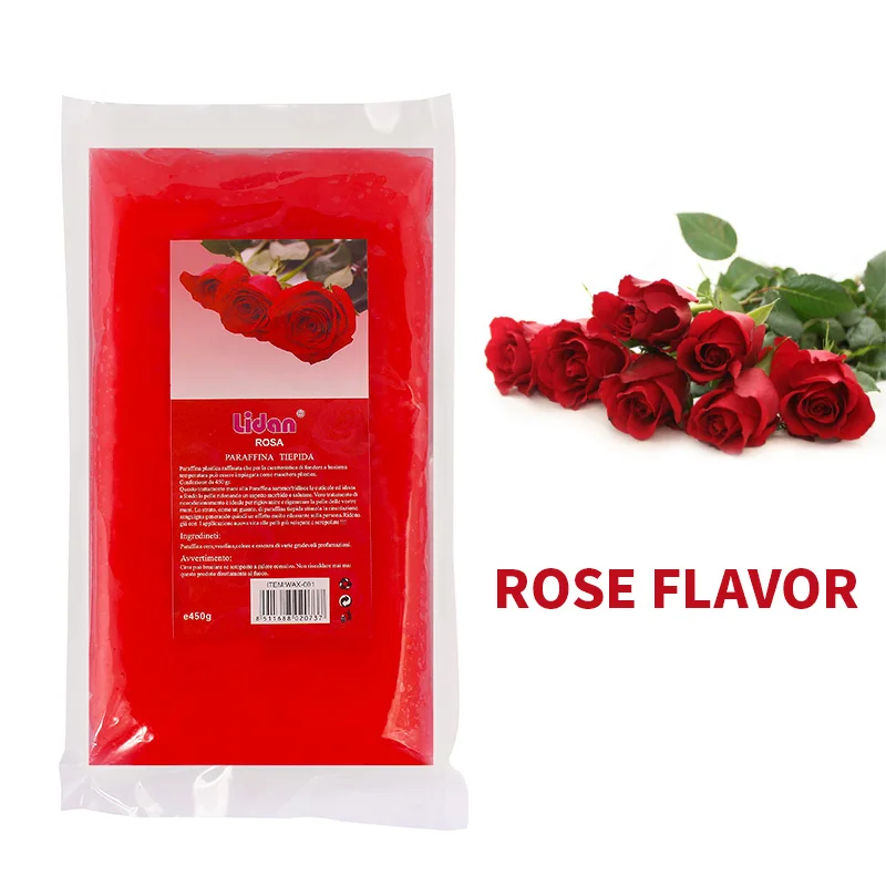 Парафиновый воск LIDAN Rose red 450 г ванночка для дизайна ногтей инструмент ухода за