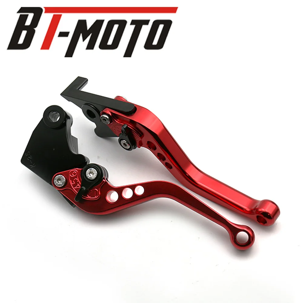 A short red Для KAWASAKI NINJA 400 NINJA400 руль мотоцикла, аксессуары CNC тормозные рычаги сцепления - Цвет: A short red