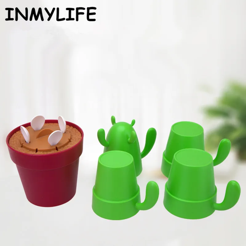 INMYLIFE 4 шт./компл. штабелируемые кружки для растений кактус набор кофейного чая