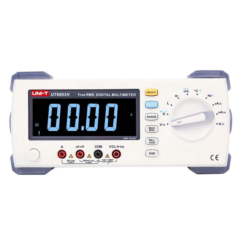 UNI T UT8803N Настольный верхний мультиметр DMM True RMS EBTN DCV/ACV/DCA/ACA Омметр индуктивность измерение емкости температуры