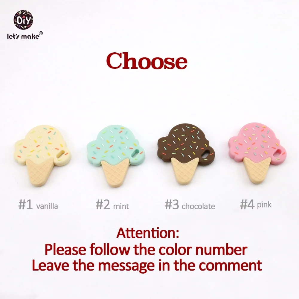 Силиконовые Прорезыватели для зубов Let's make Ice Cream 10 шт. ухода за ребенком