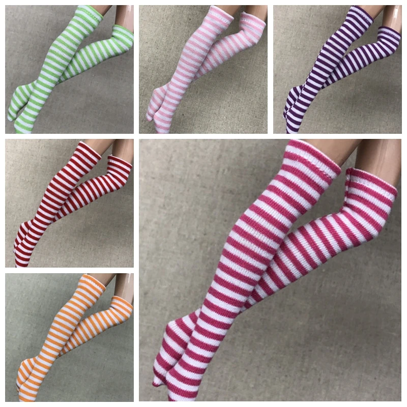 1 пара 1/6 кукольных полосок Blyth sosing для кукол носки одежда аксессуары (подходит Azone