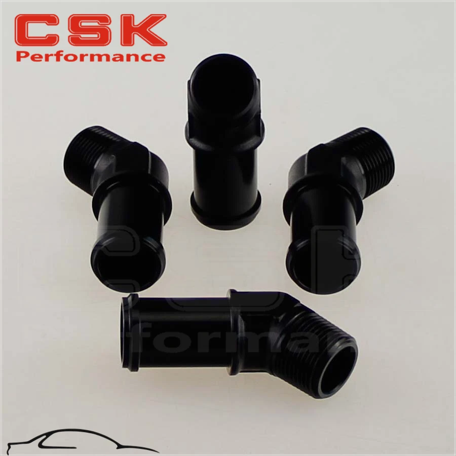 4 шт. алюминиевый 3/4 &quotNPT MALE 45 градусов до 1&quot шланг соска фитинг AN16 BK|aluminum hose