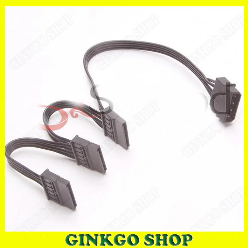 5 шт./лот 4 контактный разъем для кабеля питания IDE SATA разветвитель от 1 до 3 кабель