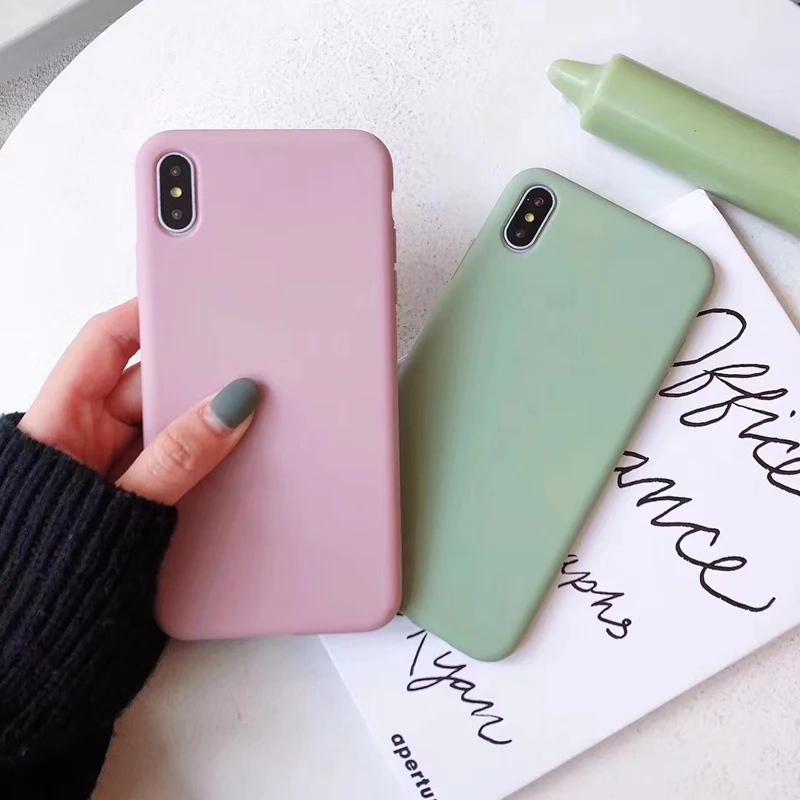 Мягкий чехол для huawei P mate 10 20 pro plus nova 2 s 3 4 honor 9 матовый конфеты цвета плотная крышка