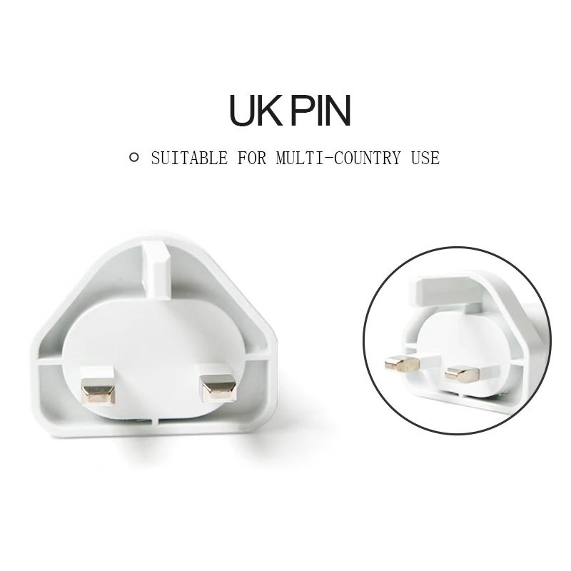 Универсальный 1 USB 3 Pin штепсельная вилка Великобритании настенное зарядное