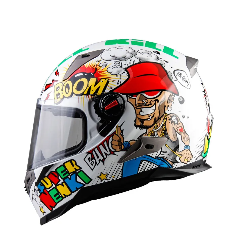 Мотоциклетный шлем VCOROS аппликация на все лицо для гоночного скутера | Автомобили