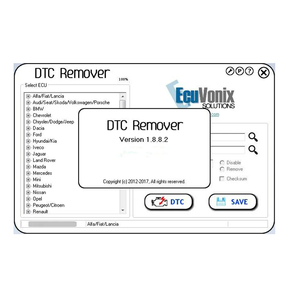 DTCRemover удалить или отключить DTCs в различных ECUs ECU Progammmer программного обеспечения