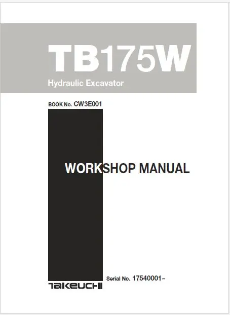Руководство по ремонту для Takeuchi 2016|workshop manual| |