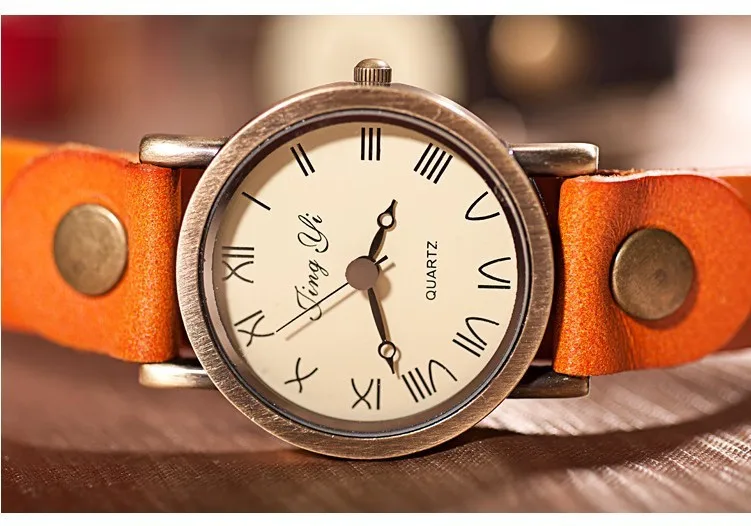 Free Shipping 2013 early summer new!Simple retro wholesale personalized leather table multi-color optional neutral jewelry gift |
