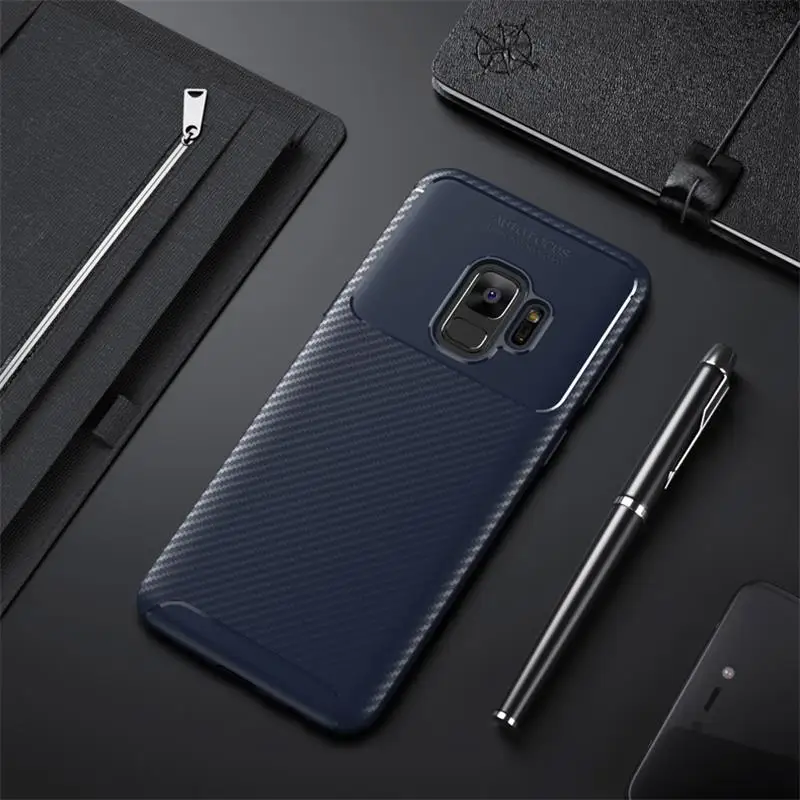 Чехол для Samsung Galaxy S9 чехол силиконовый мягкий ТПУ/углеродное волокно S 9 телефона |