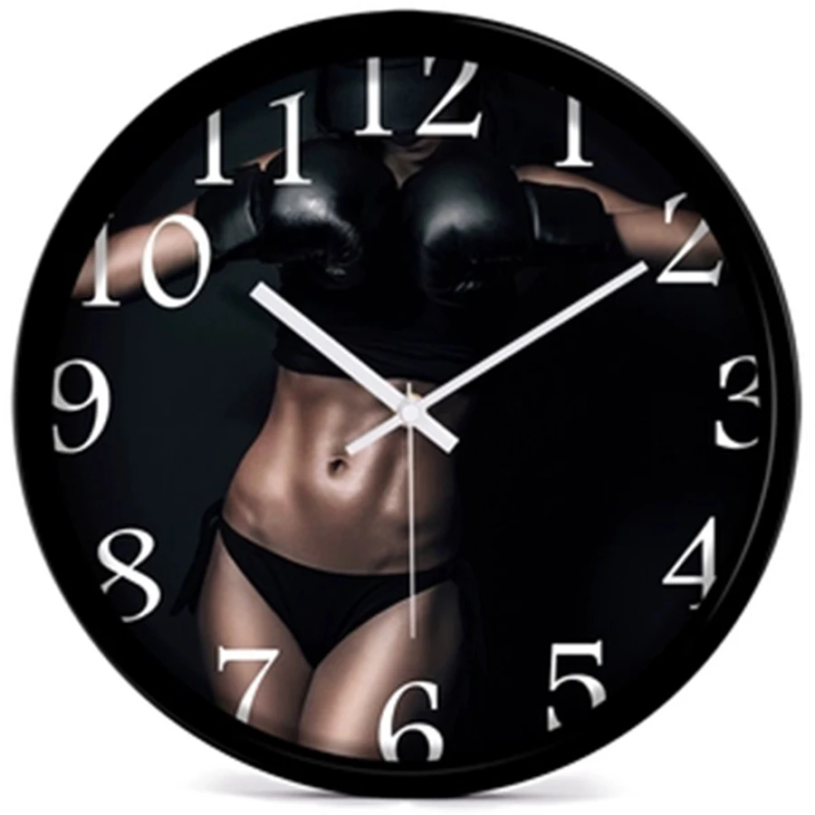 Художественные современные настенные часы гостиная креативные бесшумные