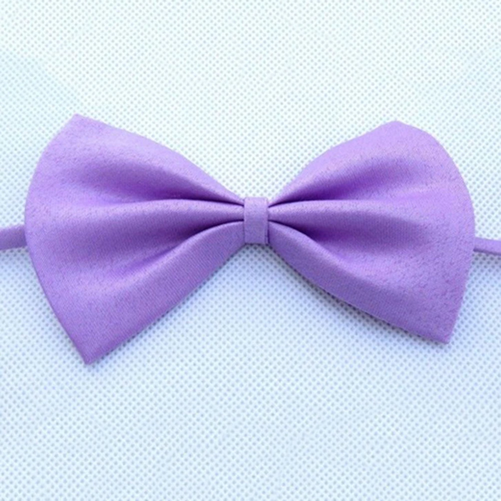 Light Purple Ошейники милые одноцветные регулируемые ошейники для кошек ошейник для собак галстук-бабочка ошейник для собак аксессуары для домашних животных поставка - Цвет: Light Purple