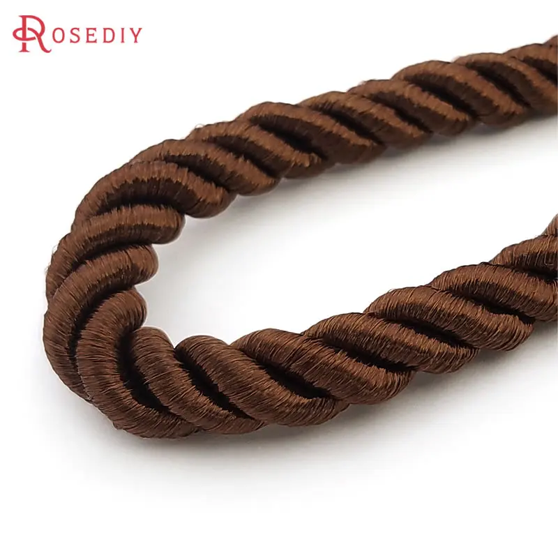 (31768)5 meters 8MM Satin Polyester Cords Three strands of Rope Silk thread Diy Jewelry Findings Accessories wholesale | Украшения и