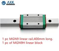 linear carriage guide 400mm 9mm rail set cnc mgn9 1 pc rail400mm long motion guideway bearing steel printer cutter way a mgn9h