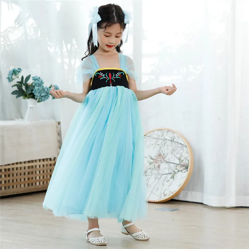 Children Princess Elsa Dress Girls Anna Coronation Clothing Set Gown Kids Birthday Party Cosplay Costume Baby Fille Robe | Детская