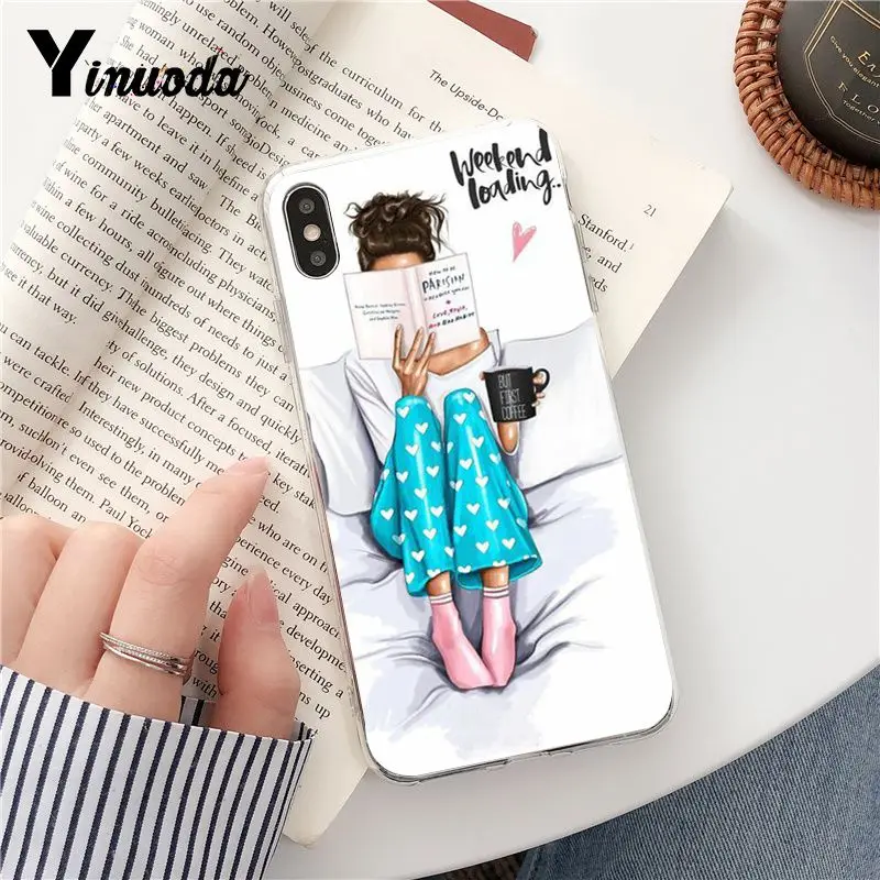 Yinuoda модный силиконовый прозрачный чехол для iPhone 8 7 6 6S Plus X XS MAX 5 5S SE XR