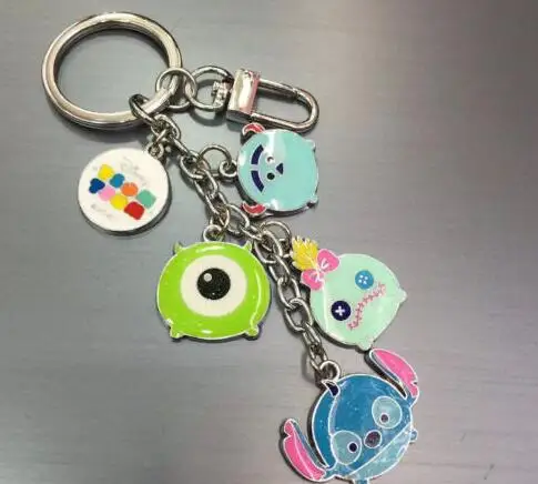 Новый 1 комплект мультфильм ЦУМ Ститч брелок для ключей ювелирные аксессуары