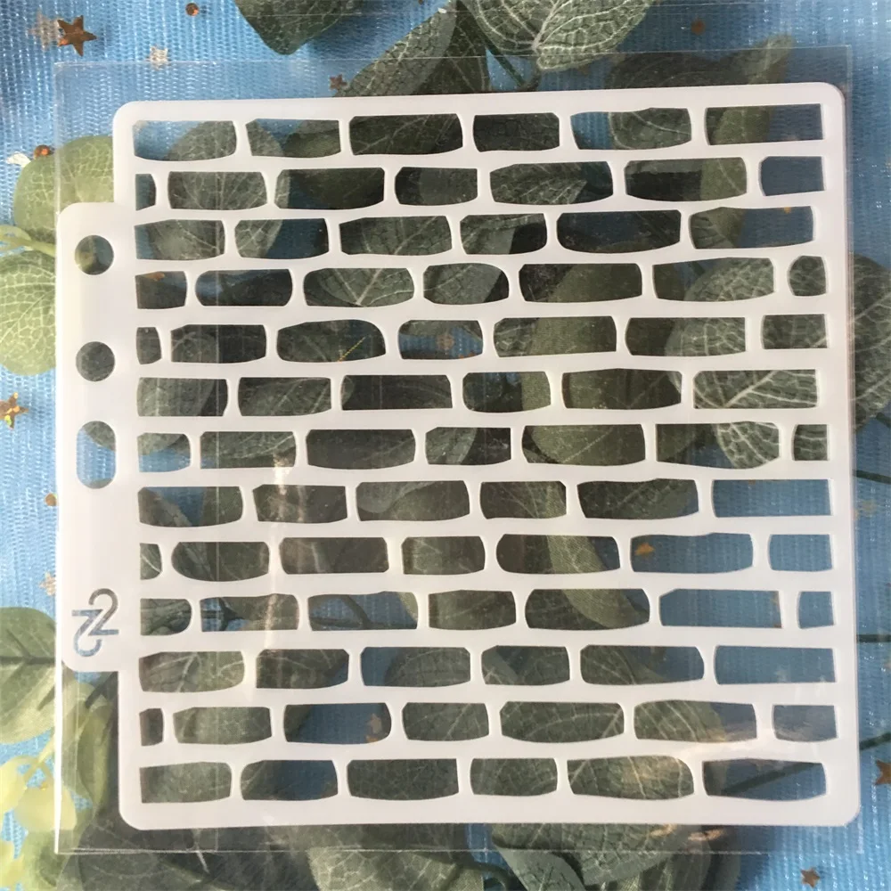 Новый 13 см кирпич ремесло Многослойные трафареты настенная живопись