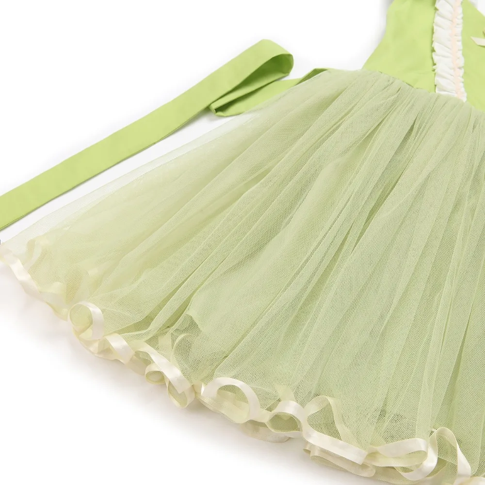 Новогодние товары Платье для маленьких девочек Лето 2017 г. Зеленый Тюль