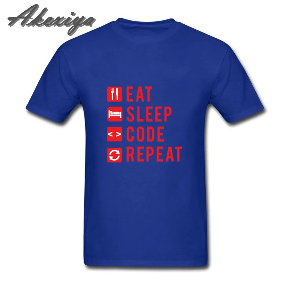 Одежда Eat Sleep Code Repeat Gift for Geek Programmer Hacker Футболка Мужская хлопковая футболка с