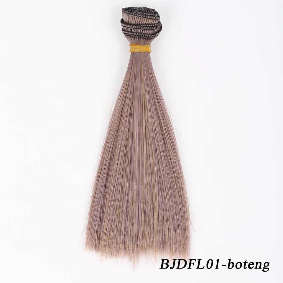 Bybrana длинные прямые высокотемпературные волокна 15 см* 100 см 25 см* 100 см BJD SD парики DIY Волосы для кукол - Цвет: boteng