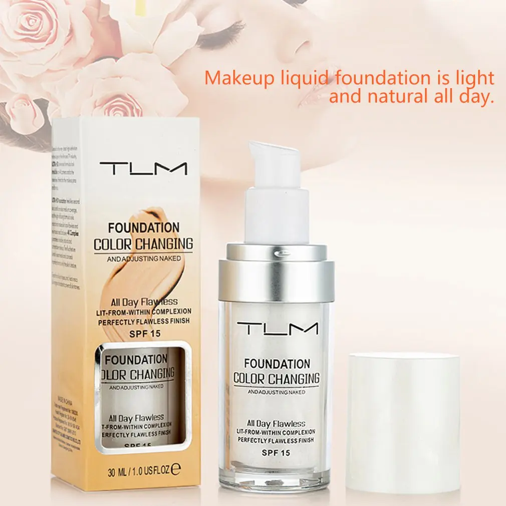 Temperature Changing Skin Color Liquid Foundation Brightening Portable Concealer Is Not Easy To Fade |
