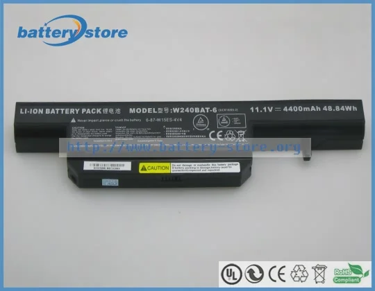 Новые оригинальные аккумуляторы для ноутбуков для W240BUBAT-6, W240BUBAT-3, W251EU, W251EL, 6-87-W15ES-4YP, zoostorm 7872-9043/A, 11,1 В, 6 ячеек