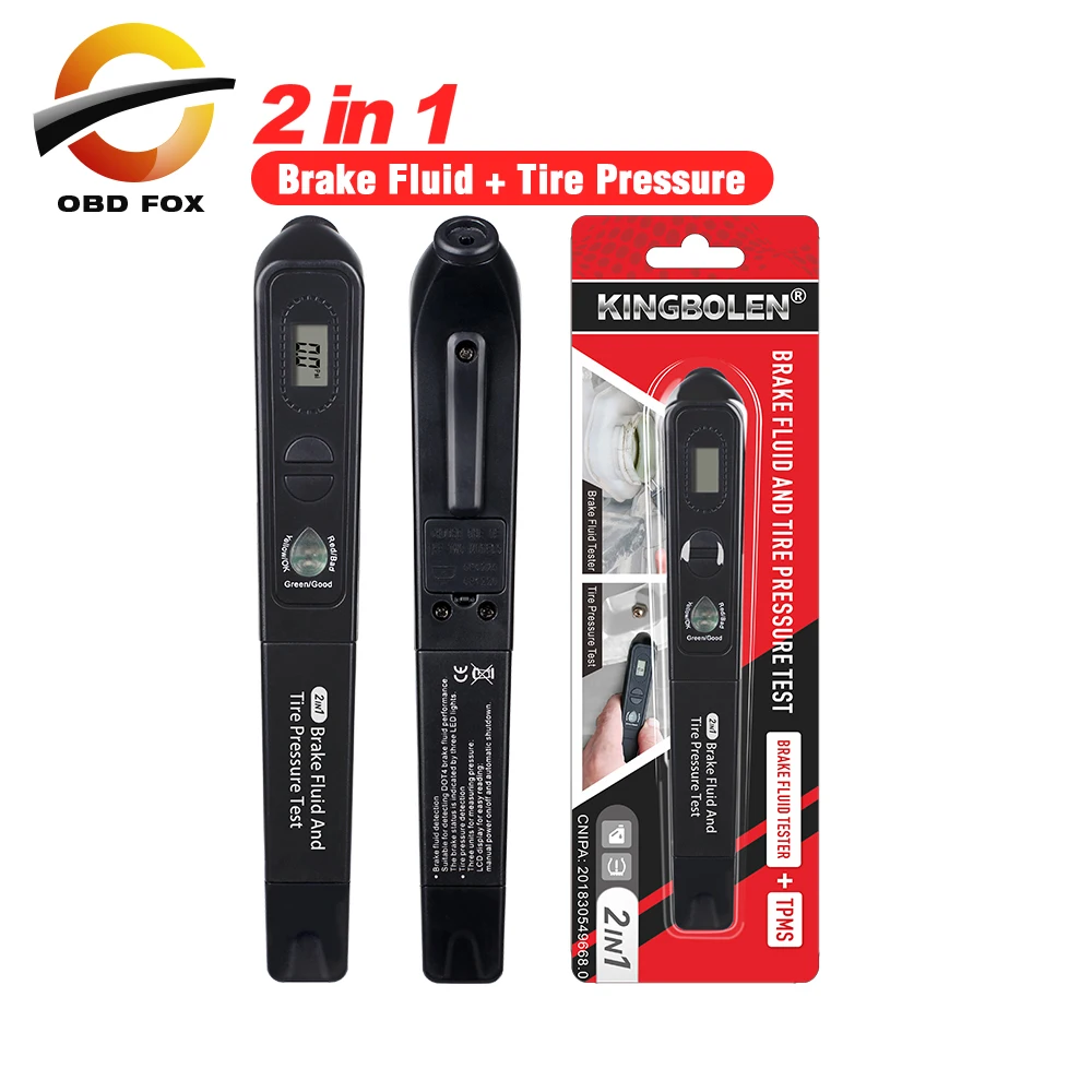Новинка 2020 года тестер давления в шинах с тормозной жидкостью и манометром 2 1