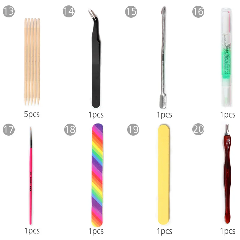 Набор для ногтей ROSALIND с лампой набор маникюра инструменты верхнее Базовое